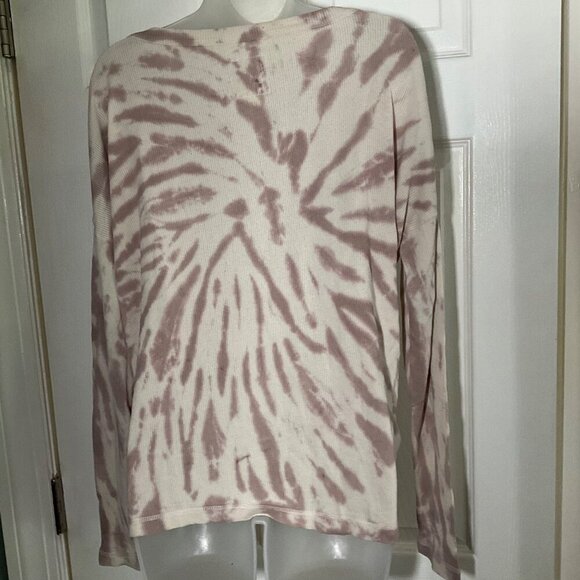 Chaser Heritage Waffle Long Sleeve Snap Drop Shoulder Tee Size S 60% Cotton 40% - Picture 10 of 11